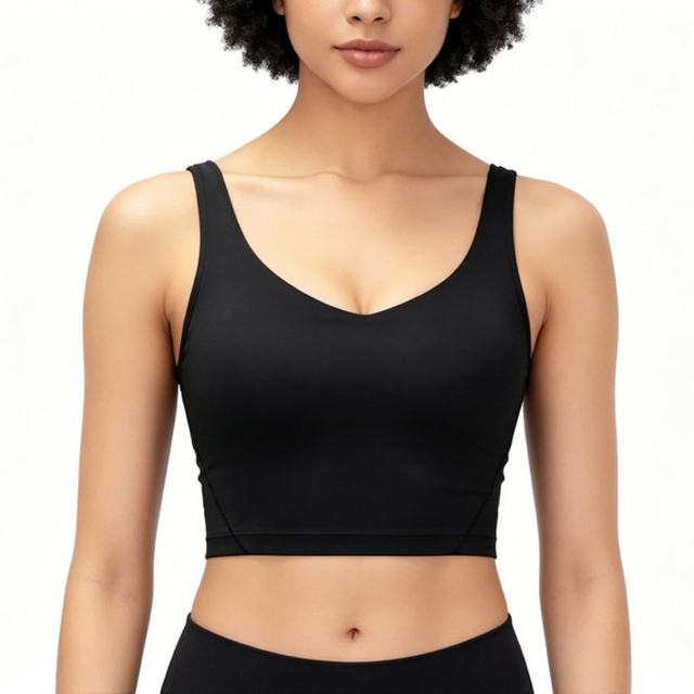 TS26L-CFC2945 Women's 220g Nylon Spandex Crop Tank Top Sports Bra for Yoga Workout