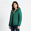 TS26L-888 Windproof Unisex Packable Hooded Quilted Puffer Jacket with 100% 20d Nylon Exterior