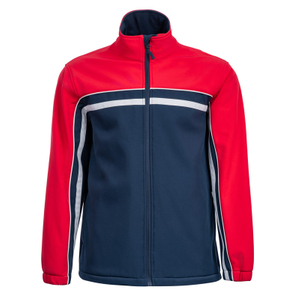 TS26C-OJ011 Men's Color Block Softshell Sports Track Jacket with Stand-up Collar