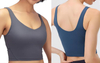 TS26L-CFC2945 Women's 220g Nylon Spandex Crop Tank Top Sports Bra for Yoga Workout