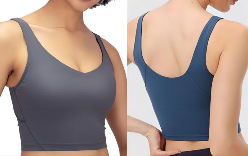 TS26L-CFC2945 Women's 220g Nylon Spandex Crop Tank Top Sports Bra for Yoga Workout