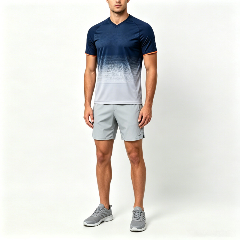 TS26J-012 100% Polyester Mesh Short Sleeve Men V Neck High Neck American Football Jersey with 4 Way Stretch
