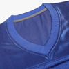 TS26J-023 Men's Blank V Neck Two White Strip Short Sleeve 100% Polyester Mesh Custom Football Jersey