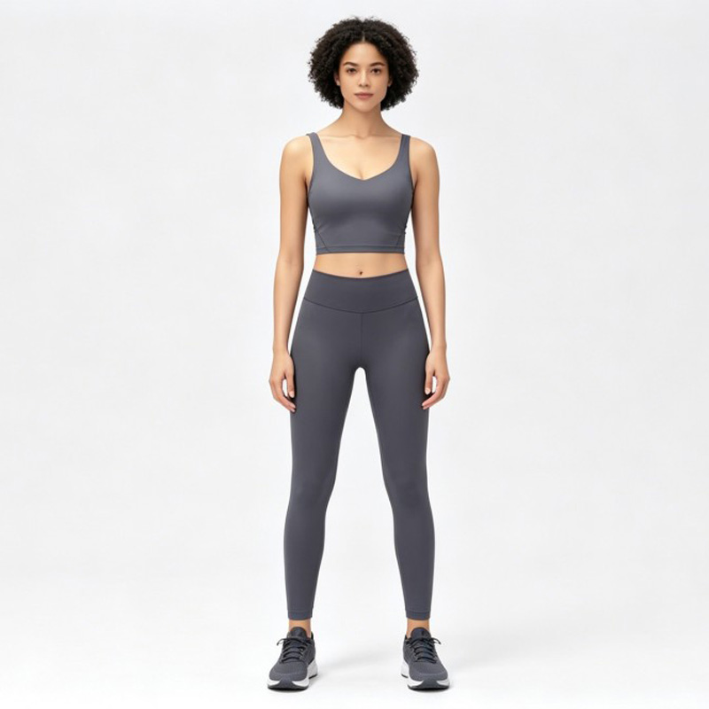 TS26L-CFC2945 Women's 220g Nylon Spandex Crop Tank Top Sports Bra for Yoga Workout