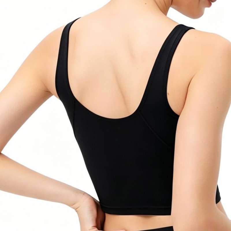 TS26L-CFC2945 Women's 220g Nylon Spandex Crop Tank Top Sports Bra for Yoga Workout